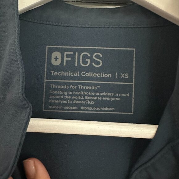 Figs Set Rafaela Oversized Scrub Top Yola Skinny Scrub Pants Set Dark Harbour XS - Picture 6 of 8